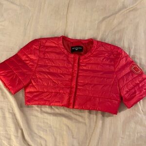 NEW Monnalisa Cropped Short Sleeve Puffer Coat